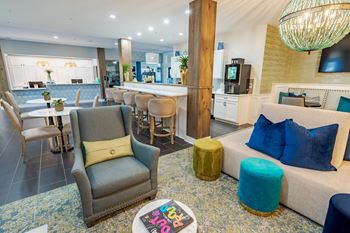 Community room with kitchen